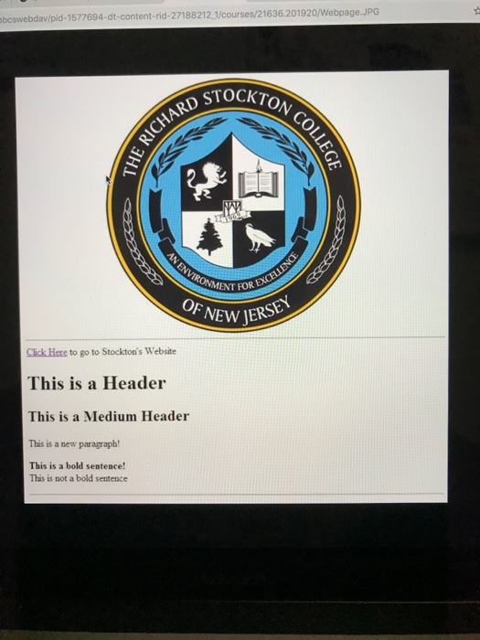 First, look at Webpage.JiPG this is what the page should look like.