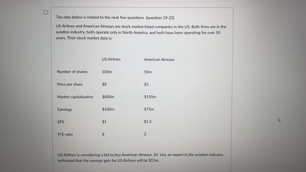  Question20 Eventually, us Airlines decided on a script offer. According to