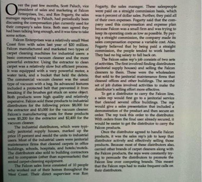  1. Given the data provided in the case, what is the