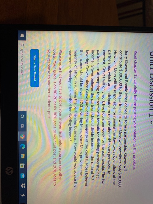  UMLI DISCUSSION 1 Read chapter 12 carefully before posting your solution