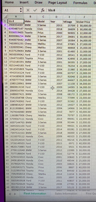  Home Insert Draw Page Layout Formulas D A1 4 x fx