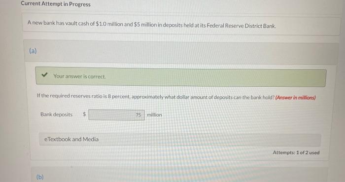 I cannot figure out how to get the required reserves ratio, can
