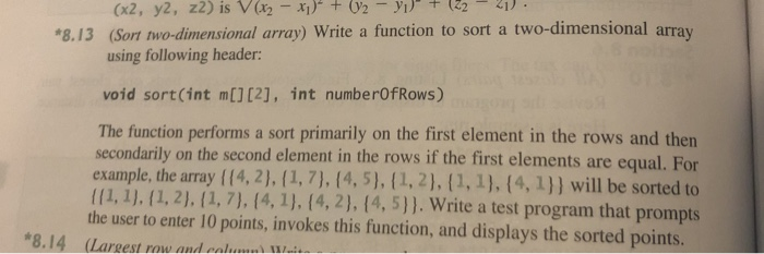 Please i need help with the solutionC++ programming (x2, y2, z2) is
