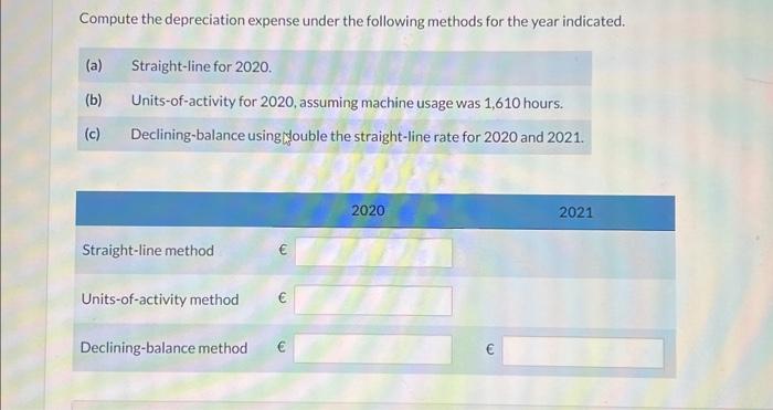 October 1,2020, at a cost of 6115,900 . The company estimated that