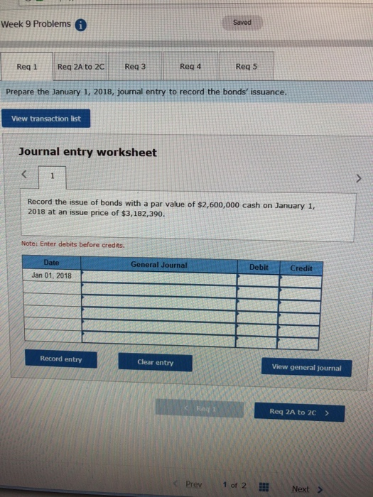 bond premium LO P1, P3 Hillside issues $2,600,000 of 5%, 15-year bonds