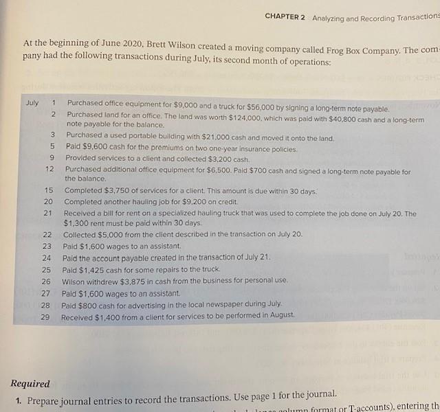 6 CHECK FIGURE: 4. Total Dr. = $271,500 CHAPTER 2 Analyzing and