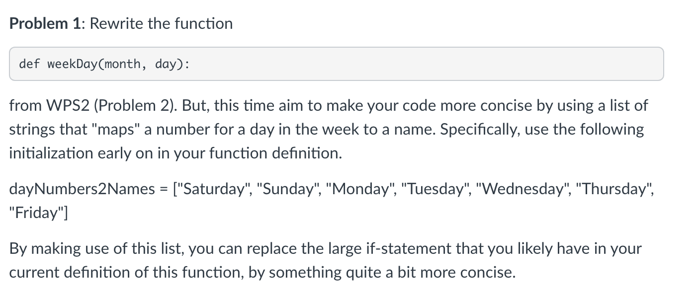  from WPS2 (Problem 2). But, this time aim to make your