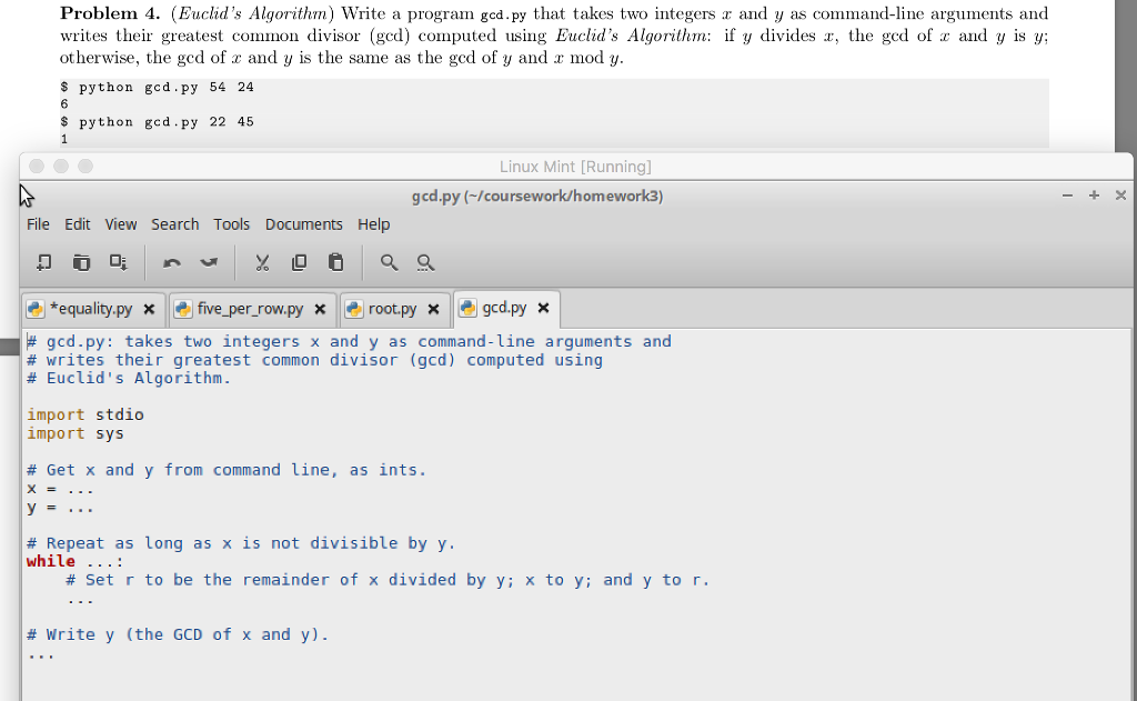 Can someone please help with problem 4? I have to write a