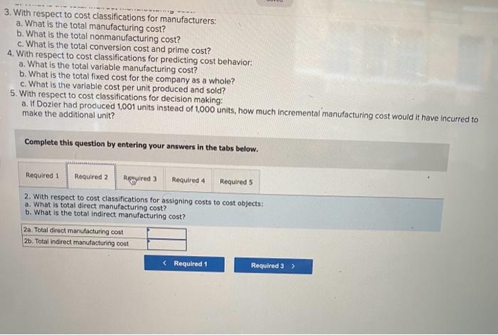 first month of operations. It reported the following costs and expenses for