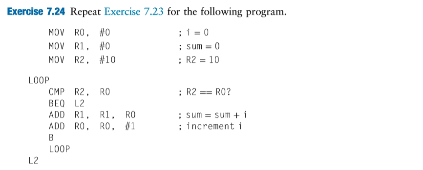 are required to run the following program on the multicycle ARM processor?