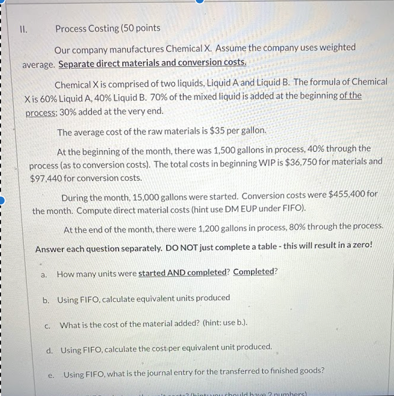 I'm specifically having trouble figuring out what is beginning WIP for