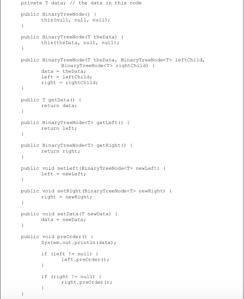 Implement In-Order-Traversal () in BinarySearchTree.java that prints the elements of the BST