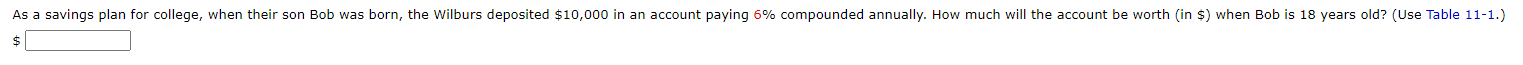  $ \begin{tabular}{|l|l} TABLE 11-1 Compound Interest Table (Future Value of $1