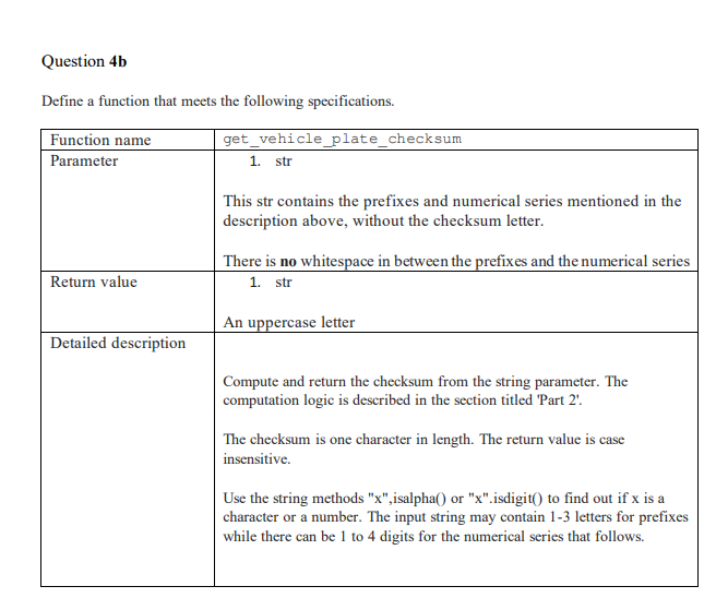 The checksum letter of a 7-digits number is calculated as such: d=[(i1i2i3i4i5i6i7)(2765432)]mod11
