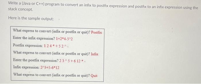 Please help in Java! Write a (Java or C++ ) program to
