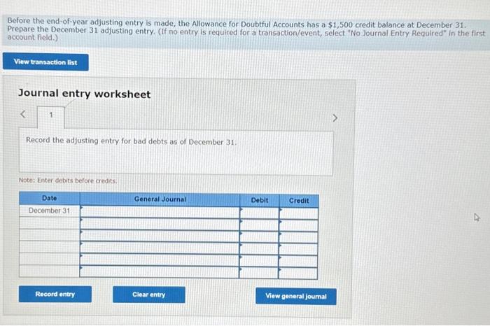 method to estimate bad debts. During November, III sold services on account