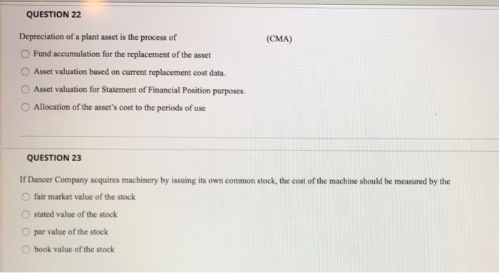asset? (CMA) O Prime interest rate O Cost of capital rate for