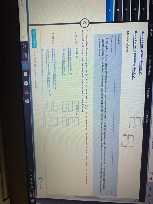 reconciliation as of May 31. Brentwood Bike Co. Bank Reconciliation May 31