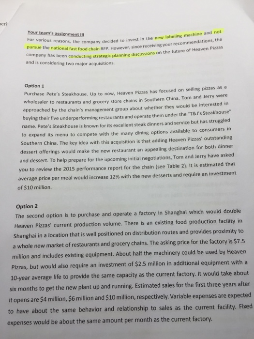  Please answer my assignment 3 thx Your team's assignment machine a