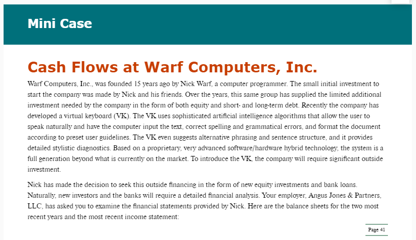 Use Excel to solve this problem. No typing and handwritten answer for
