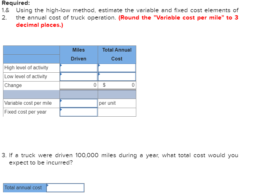 Exercise 2-12 Cost Behavior; High-Low Method [LO2-3, LO2-4] Speedy Parcel Service operates