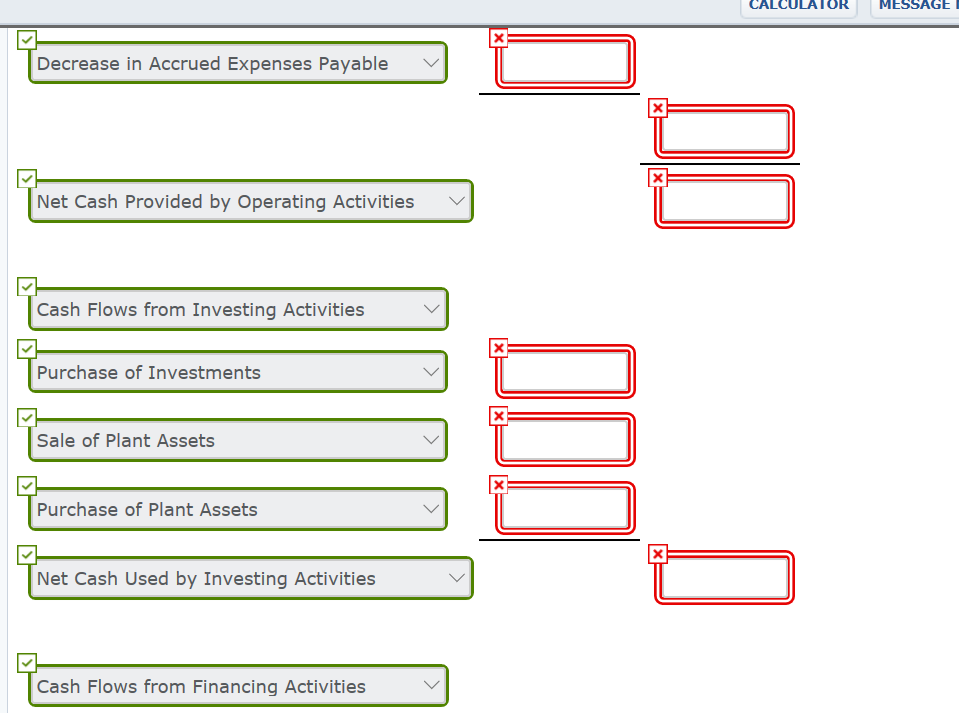 Inventory Prepaid expenses Investments Equipment Accumulated depreciation-equipment 2020 $119,400 92,500 112,600 29,100