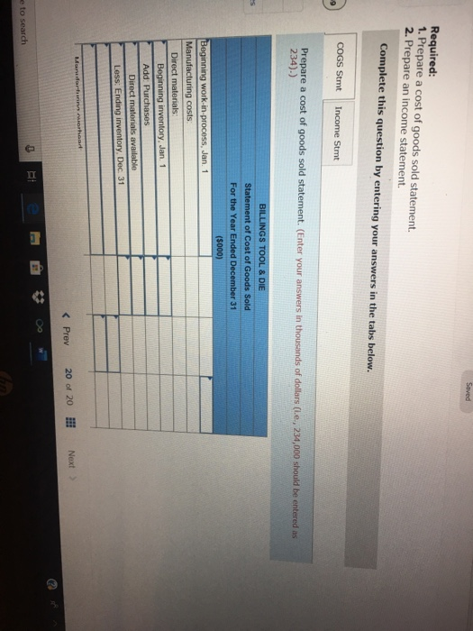 Manufacturing Company (LO 2-2, 4) The administrative offices and manufacturing plant of