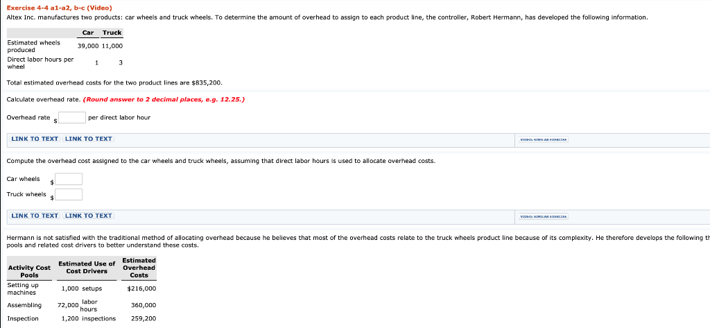 Exercise 4-4 a1-a2, b-c (Video) each product line, the controller, Robert