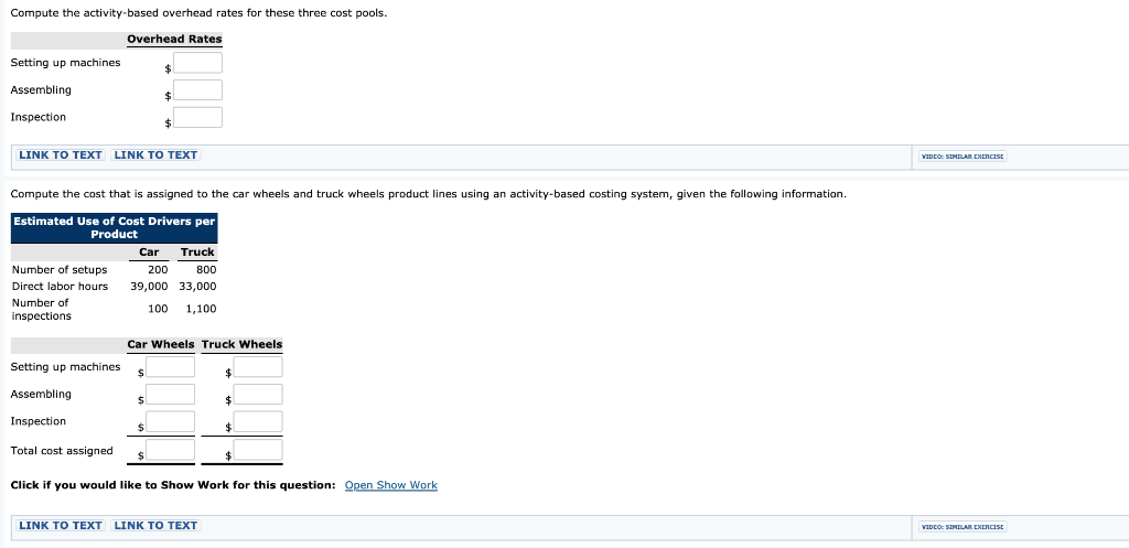 Hermann, has developed the following information. Altex Inc. manufactures two products: car