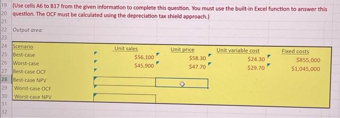 best case and worst case We are evaluating a project that costs