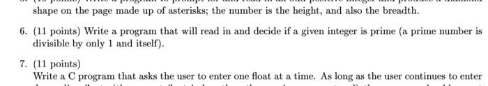  C-Program only! Write a program that will read in and decide