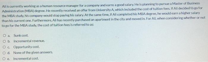 q35 All is currently working as a human resource manager for a