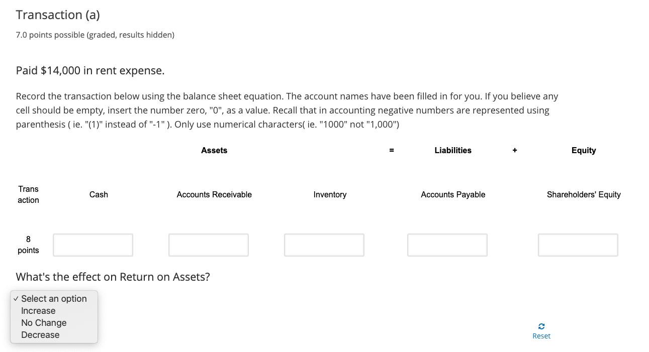 balance sheet equation. ii. Indicate the effect of each transaction (i.e., increase,