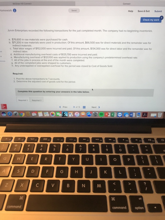  omework Help Save & Exit Submit Check my work Jurvin Enterprises