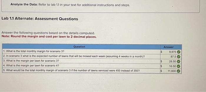 Profitability of a Mowing Business [The following information applies to the questions