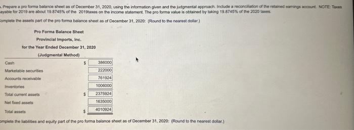 Imports, Inc. Balance Sheet December 31, 2019 Assets Llabilities and 'Stockholders' Equity