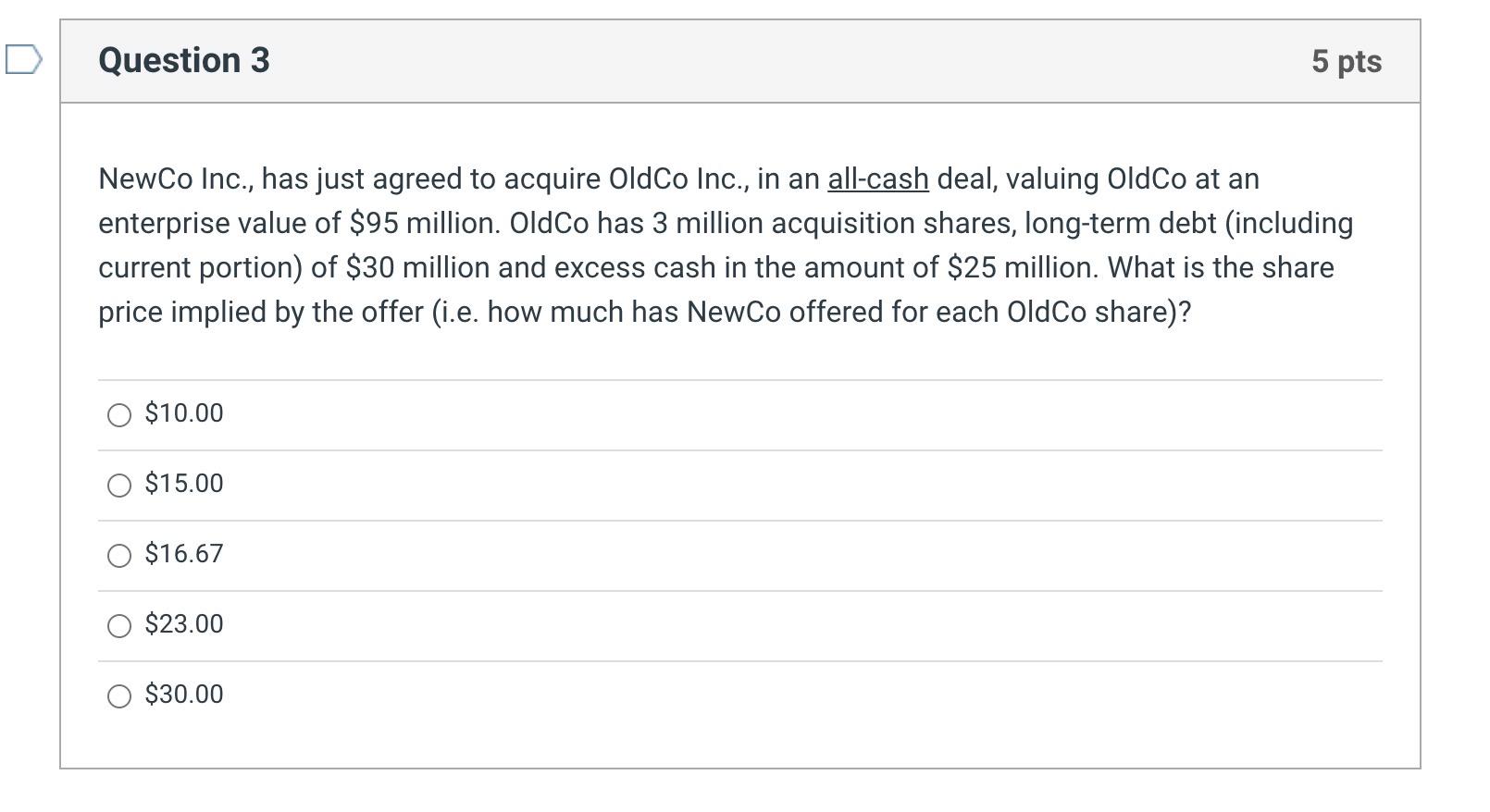 Please give the specific process Question 3 5 pts NewCo Inc., has