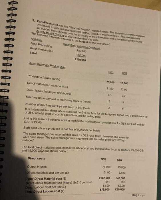  Please answer A, B, C, D & E of this managemet