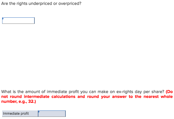 a rights offer. The company has announced that it will take three