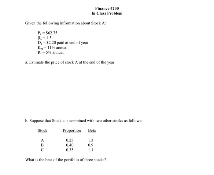 Please do not use Excel to resolving this problem. Finance 4200 In