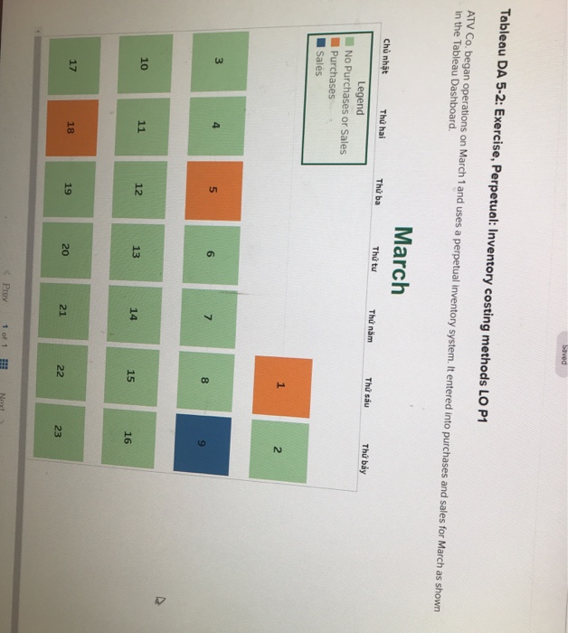  Saved Tableau DA 5-2: Exercise, Perpetual: Inventory costing methods LO P1