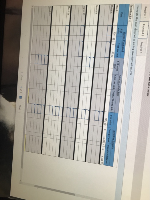 system. It entered into purchases and sales for March as shown in