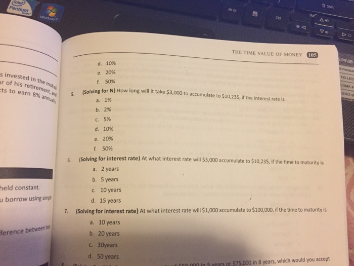  Problems 5 and 7 (Odds). Please show all work. Thank you.
