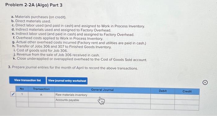 on in April. Additional Information a. Raw Materials Inventory has a March