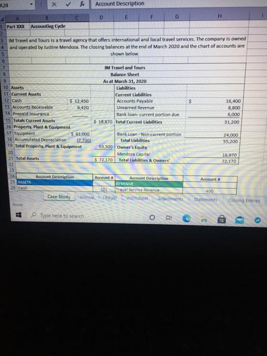 please help in this asap i need legder , worksheet, adjustments,statements, closing