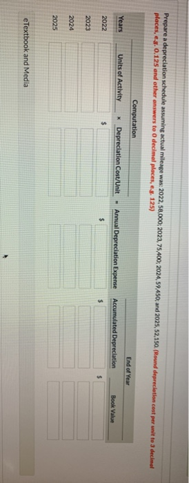 in depreciating its buses. One bus was purchased on January 1, 2022,