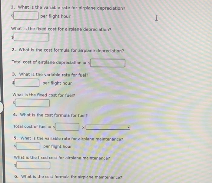 low use of three different resources for Fly High Airlines occurred in