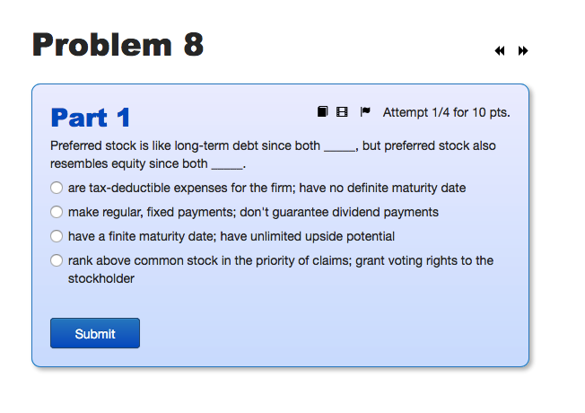Problem 8 Part 1 IB | Attempt 1/4 for 10 pts.