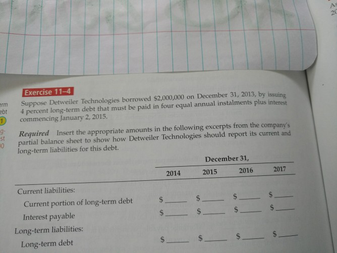  Instructions: Insert the appropriate amounts in the following excerpts from the