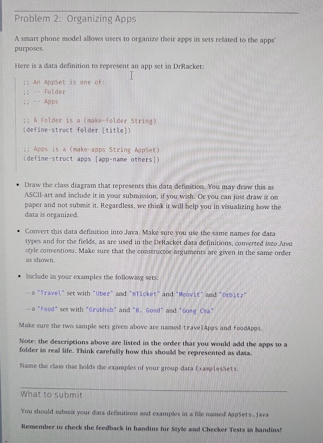  please use interface and implement it into Apps and Folder class.